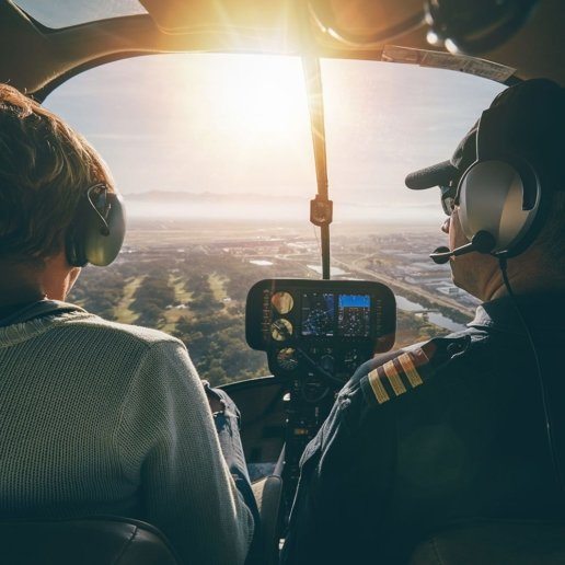 Experiential photography helicopter